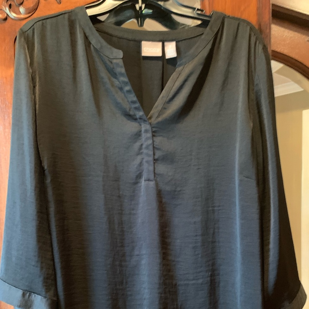Chico’s silk-feel long top